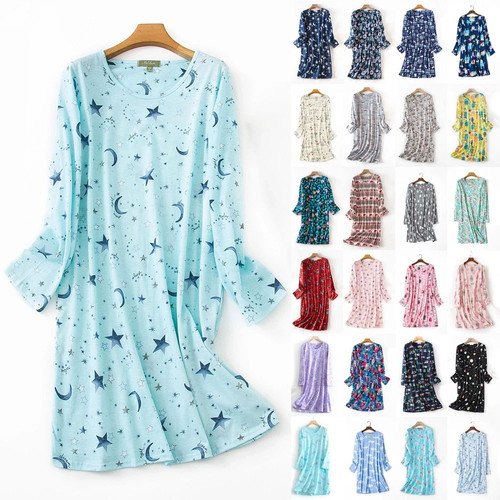 Ladies print nightwear - print,