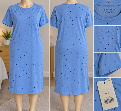 George hearts blue cotton - george,