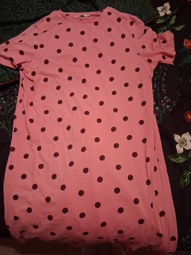 Pink spotted nightie size - pink,