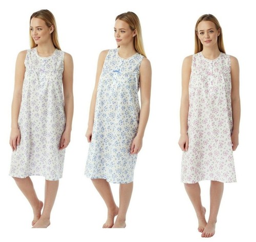 Ladies floral print nightie - print,