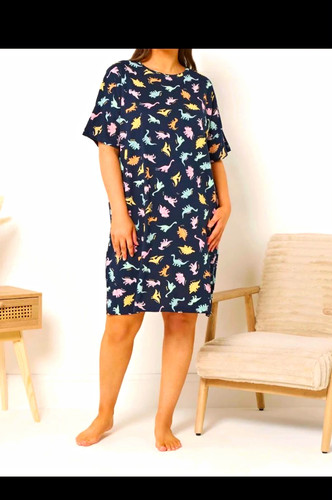 Yours womens navy dinosaur - womens,