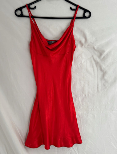 Primark red satin nightdress - red,