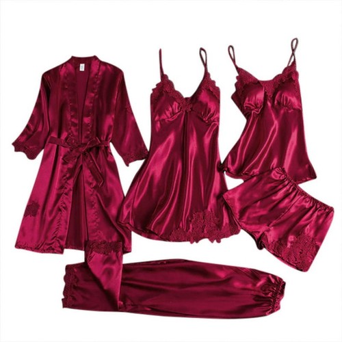 Women sexy satin - women, 5pcs
