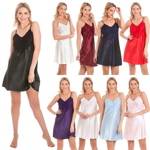 Satin lace nightie ladies - lace,