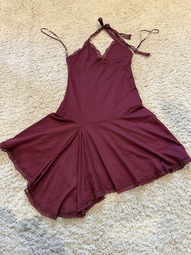 Bershka burgundy lace - burgundy, trim