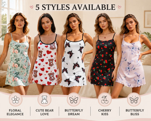 Ladies strappy nightdress - strappy,