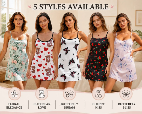 Ladies strappy nightdress - ladies,