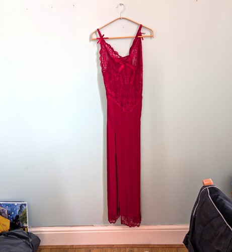 Deep red lace maxi - deep, &