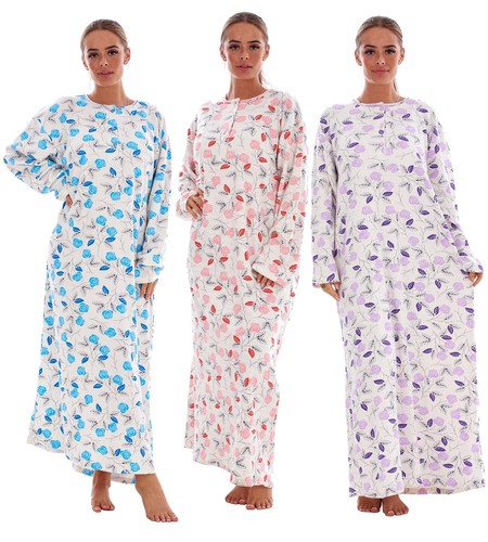 Cotton thermal long nightdress - long,