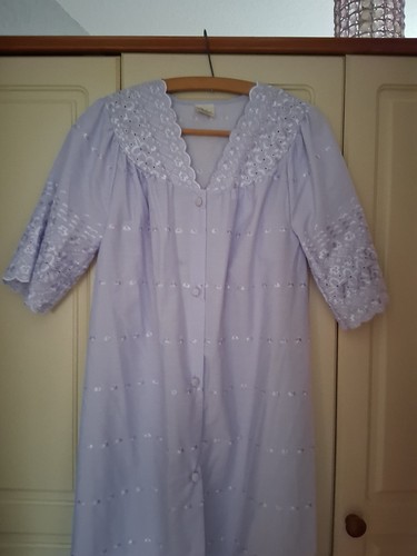 Lilac embroidered nightgown - lilac,