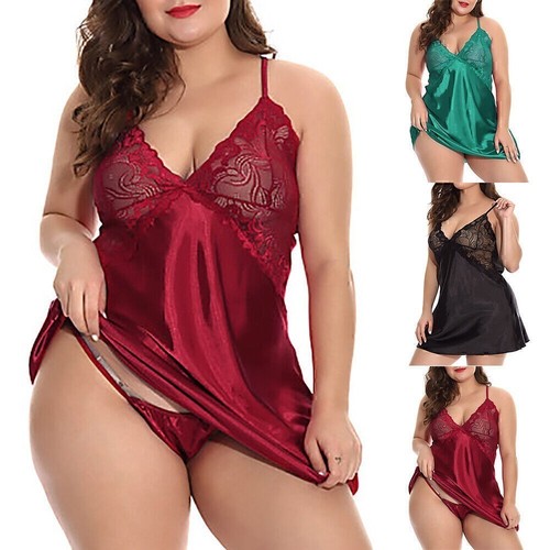 New plus size sexy - sexy, satin