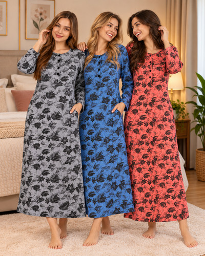Thick womens thermal nightie - womens,
